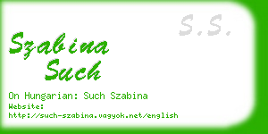 szabina such business card